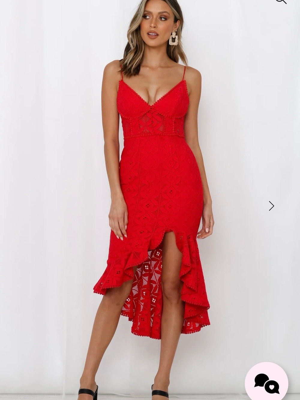Hello Molly back in the habit midi dress red